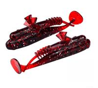 Marchfunny Señuelo de gusano artificial suave flotante de cola en T de 2.8 pulgadas, 3 g, cebo de pesca suave flexible con acción de natación natural para peces depredadores, juego de 3 unidades para