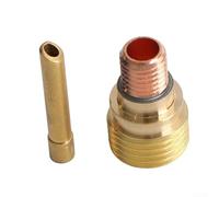Marchfunny TIG Kit de cuerpo de mandril corto de lente de gas WP92025, colección de 10 piezas de accesorios de soldadura, material de cobre y latón (1,0 mm)