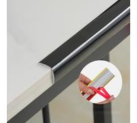Marchfunny Tira decorativa de esquina de pared de 3 metros de largo, material de PVC para una transición suave y sin costuras en tu hogar (3 metros x 2 cm, negro)