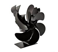 Marchfunny Ventilador de estufa de leña con 6 cuchillas, ventilador de chimenea accionado por calor para calentador de queroseno, construcción de metal para una distribución eficiente del calor