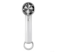 Marchfunny Ventilador personal compacto con tecnología de refrigeración dual, funcionamiento silencioso, ventilador de escritorio portátil con gancho de escalada para oficina, hogar, viajes (blanco)