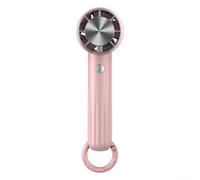 Marchfunny Ventilador personal compacto con tecnología de refrigeración dual, funcionamiento silencioso, ventilador de escritorio portátil con gancho de escalada para oficina, hogar, viajes (rosa)