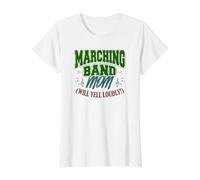 Marching Band Mamá (grita Son) Camiseta gráfica económica, Mujer, Blanco, XL