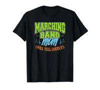 Marching Band Mom (¡Gritará en Voz Alta!) Camiseta gráfica económica, Hombre, Negro, S