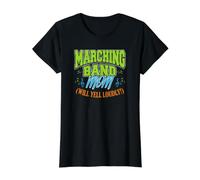 Marching Band Mom (¡Gritará en Voz Alta!) Camiseta gráfica económica, Mujer, Negro, L