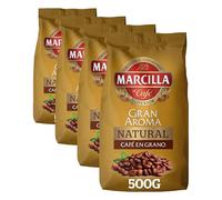 Marcilla Café Grano Gran Aroma | Natural | 500g (Paquete de 4)