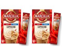Marcilla Café Soluble Mix Cappuccino Original | Hot & Iced | 8 sobres de 17,8 g | 142 g | (Paquete de 2)