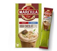 Marcilla Café Soluble Mix CAPUCCINO Dubai Chocolate Style, con sabor a pistacho y chocolate | Hot & Iced | 8 sobres de 15 g | 120 g