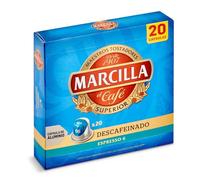 Marcilla Cápsulas de Café Descafeinado | Intensidad 6 | 20 Cápsulas Compatibles Nespresso