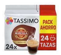 Tassimo Cápsulas de Café Marcilla Espresso | 24 Cápsulas Compatibles con Cafetera Tassimo