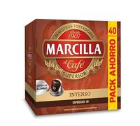 Marcilla Cápsulas de Café Intenso | Intensidad 10 | 40 Cápsulas Compatibles Nespresso