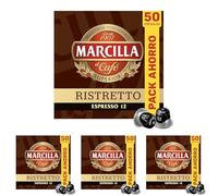 Marcilla Cápsulas de Café Ristretto | Intensidad 12 | 50 Cápsulas Compatibles Nespresso (Paquete de 4)