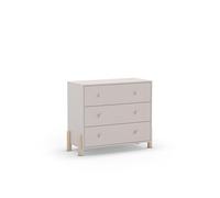 MARCKERIC | Modelo Enola - Cómoda de 3 Cajones | Diseño Moderno y Funcional | Estilo Actual - Color Crema/Cera Blanca - 90x80x40 cm