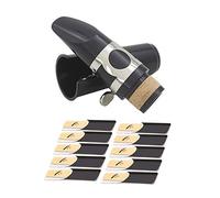 Marclix 11 piezas de instrumentos de viento de madera: 1 boquilla B para clarinete y 10 piezas de fuerza para clarinete de 2.5 2-1/2 caña