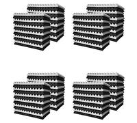 Marclix 96 paneles de espuma acústica, azulejos de cuña de estudio, espuma acústica insonorizada, panel de pared de tratamiento de estudio pirámide 2,5 x 30 x 30 cm