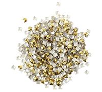 Marclix Paquete de 270 Pernos de arte de unas - 4mm - y plata - Arte de unas - Diamante de imitacion - Gemas de Y2B
