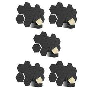 Marclix Paquete de 60 paneles de espuma acústica, autoadhesivos a prueba de sonido, para aislamiento acústico y tratamiento acústico (negro)