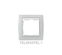 Marco 1 elemento gris zócalo blanco Simon 82 - 82611-33