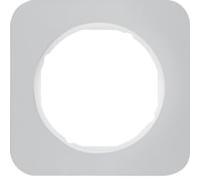 Marco 1 elementoBerker By Hager 10112174 serieR1 Aluminio Blanco