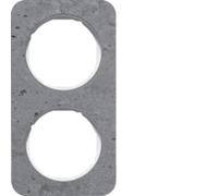 Marco 2 elementoBerker By Hager 10122379 serieR1 Hormigon Blanco Brillo
