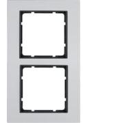 Marco 2 elementos Berker By Hager B7 10126904 Aluminio/Antracita