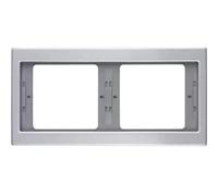 Marco 2 elementos Hager By Berker K5 13637003 Aluminio