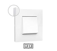 Marco 2 elementos Legrand 741002 serie Valena Next color blanco opal