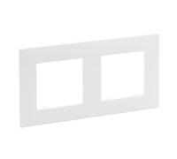 Marco 2 elementos Legrand 864172 serie Niloe Step Blanco Mate