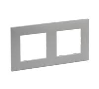 Marco 2 elementos Legrand 864372 serie Niloe Step Aluminio