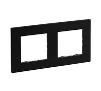 Marco 2 elementos Legrand 864572 serie Niloe Step Negro Mate