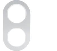 Marco 2 elementosBerker By Hager 10122074serieR.Classic Aluminio/blanco