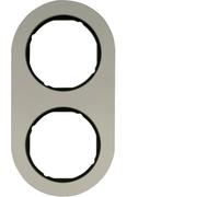 Marco 2 elementosBerker By Hager 10122084serieR.Classic Aluminio/Negro
