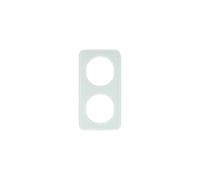 Marco 2 elementosBerker By Hager 10122109 serieR1 Cristal Blanco