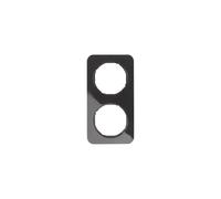 Marco 2 elementosBerker By Hager 10122145 serieR1 Negro Brillo