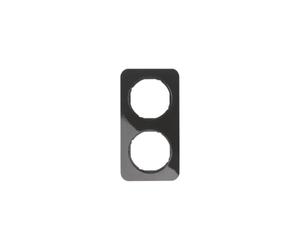 Marco 2 elementosBerker By Hager 10122145 serieR1 Negro Brillo