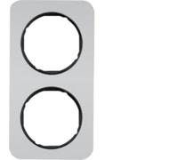 Marco 2 elementosBerker By Hager 10122184 serieR1 Aluminio Negro