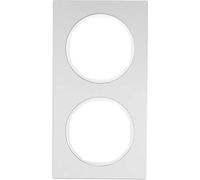 Marco 2 elementosBerker By Hager 10122274 serieR3 Aluminio Blanco