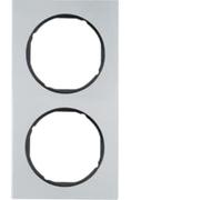 Marco 2 elementosBerker By Hager 10122284 serieR3 Acero Blanco