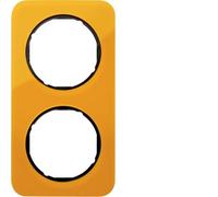 Marco 2 elementosBerker By Hager 10122334serieR1 Naranja/Negro