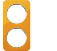 Marco 2 elementosBerker By Hager 10122339serieR1 Naranja/Blanco