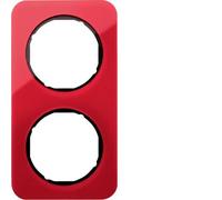 Marco 2 elementosBerker By Hager 10122344serieR1 Rojo/Negro