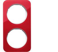 Marco 2 elementosBerker By Hager 10122349serieR1 Rojo/Blanco