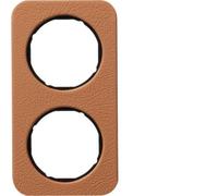 Marco 2 elementosBerker By Hager 10122364serieR1 Piel/Negro