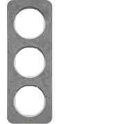 Marco 3 elementoBerker By Hager 10132379 serieR1 Hormigon Blanco Brillo