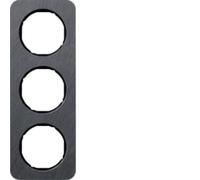 Marco 3 elementoBerker By Hager 10132384 serieR1 Pizarra Negro Brillo