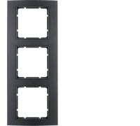 Marco 3 elementos Berker By Hager B3 10133005 Negro/Antracita