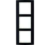 Marco 3 elementos Berker By Hager B3 10133025 Negro/Blanco