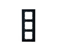 Marco 3 elementos Berker By Hager B7 10136616 Cristal antracita