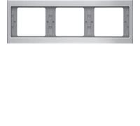 Marco 3 elementos Hager By Berker K5 13737003 Aluminio