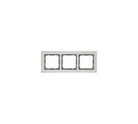 Marco 3 elementos Horizontal Berker By Hager B7 10233606 Acero inox/Antracita